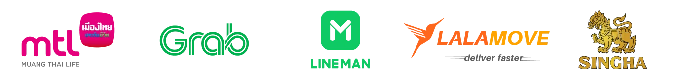 logo brands MTL Grab Lineman Lalamove Singha